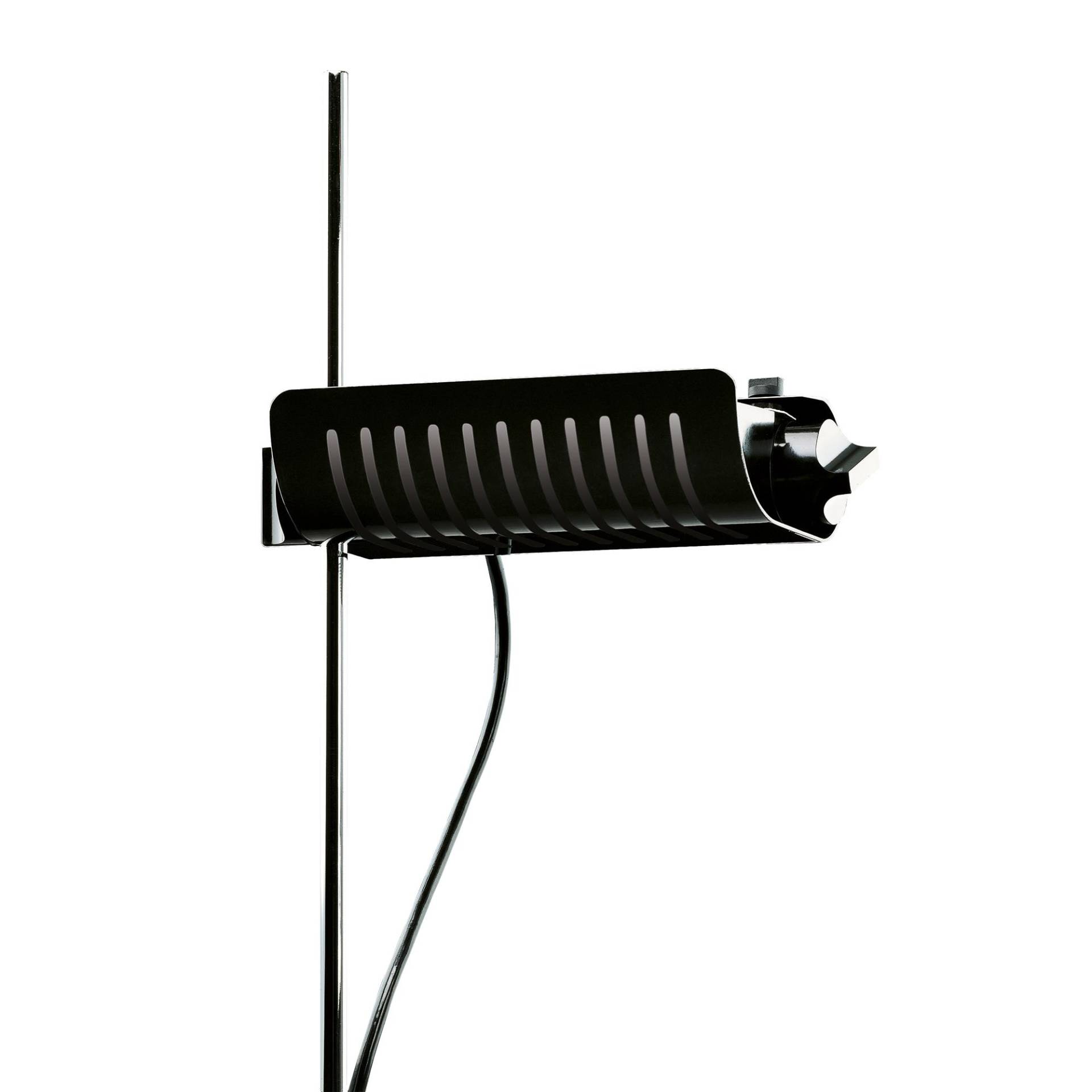 Oluce - Colombo 626/L LED Stehleuchte - schwarz/mit Dimmer/H x Ø 205x24cm/Stab chrom von Oluce