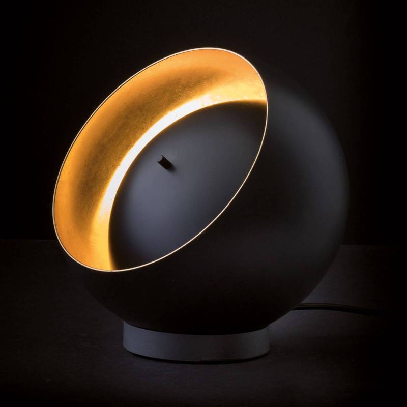 Oluce Eva LED-Tischleuchte in Kugelform schwarz von Oluce