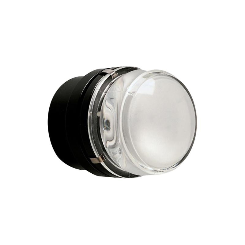 Oluce - Fresnel 1148 Außenwand-/Deckenleuchte - schwarz RAL9005/lackiert/H x Ø 12x10cm von Oluce