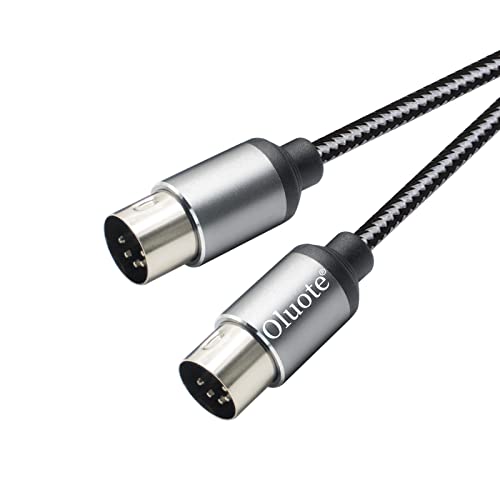 Oluote MIDI Kabel, 5-poliges DIN MIDI Kabel, 5-poliger DIN Stecker, Stecker auf Stecker, MIDI Cabel, Kompatibel mit MIDI Keyboard, Keyboard Synthesizer, Rack Synthesizer, Sampler(3m) von Oluote