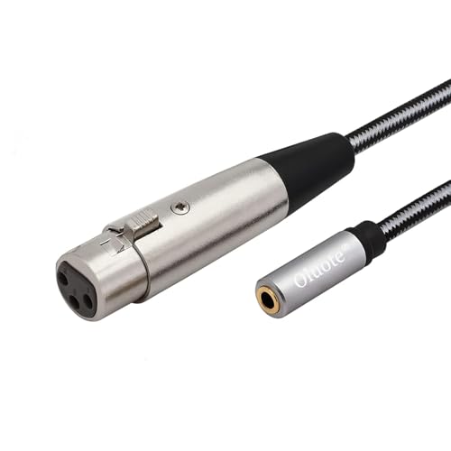 Oluote TRS 3.5mm Weiblicher Kopf Buchse Stereo Buchse auf 3 Polige XLR Buchse XLR auf 1/8 Zoll Buchse Adapter Mikrofonkabel (5M) von Oluote