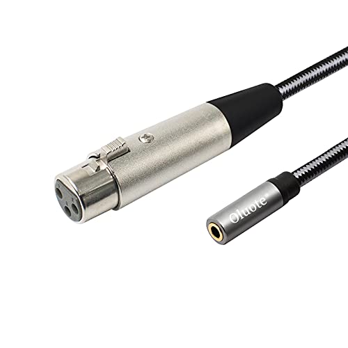 Oluote XLR auf 1/8 Buchse Adapter, Symmetrischer Mini-Klinkenstecker 3,5 mm Buchse auf Mikrofonkabel, TRS auf XLR-Buchse, Transforming-Kabel-Konverter (3M) von Oluote