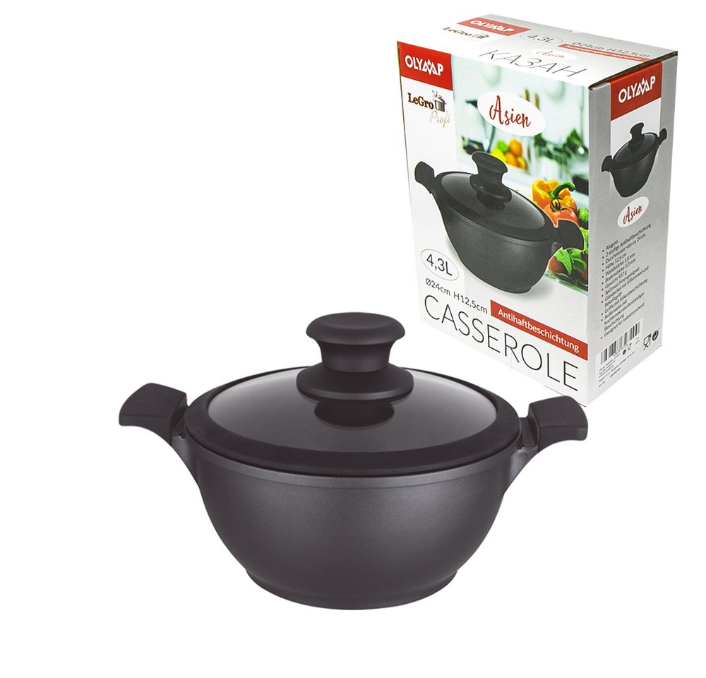 Olymp Handels GmbH Feuertopf Casserole 7.5LTopf Kochtopf Induktion Kazan aus Aluguss Wok 7.5L von Olymp Handels GmbH