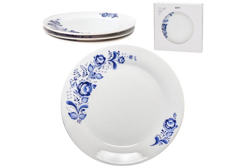 Olymp Handels GmbH Teller Teller 3er Set Gzhel Ø 26,5 cm von Olymp Handels GmbH