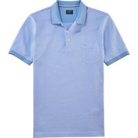 OLYMP Poloshirt "Casual", Two-Tone Piqué, Seitenschlitzen im Saum von Olymp