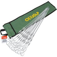 Olymp Handels Gmbh - Schaschlik Spieße Edelstahl 20 Stück 50 cm mit Tasche Mangal Grill - silber von OLYMP HANDELS GMBH