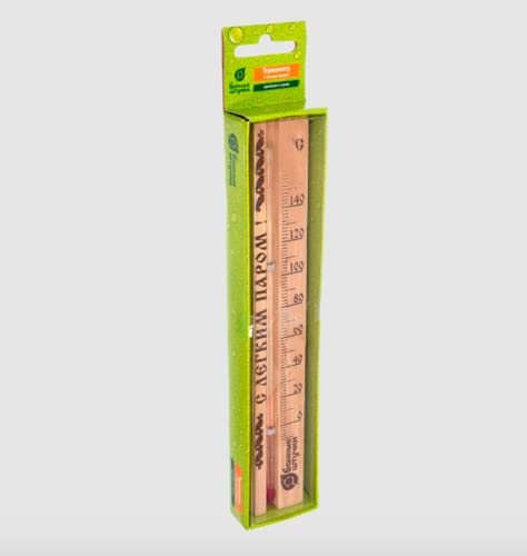 Thermometer - С легким паром! für Banja und Saunen | Thermometer für Bad und Sauna | Ermöglicht es Ihnen, die Temperatur | 21 * 4 * 1.5 cm | 140 C von OLYMP