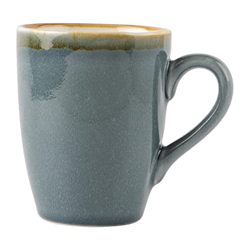 Olympia Kiln Ocean Tasse GP350, aus Porzellan, 340 ml, Blau, 6 Stück von Olympia