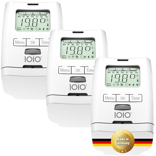 3 Stück Premium Elektronischer Heizkörperthermostat Thermostat Thermostatventil HT 2000 Made in Germany von Olympia