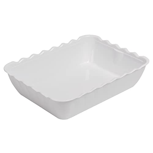 Kristallon Large Salad Crock White SAN - 4.25Ltr 335x255x85mm von Olympia