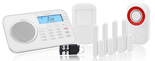 Olympia - Premium Alarmanlagen Set Protect 9878 GSM | Alarmanlage Haus mit Außensirene | Funk Alarmanlage Wohnung mit App | Plug&Play bis zu 32 Sensoren mit GSM Modul von Olympia