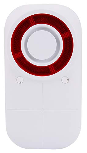 Olympia 6115 Sirene, kabellos, für den Außenbereich, 105 dB, IP54, Rot, Weiß, 420 g von Olympia