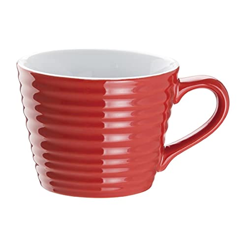 Olympia CAF Aroma-Tassen in Rot, Steingut, 230 ml, 6 Stück von Olympia