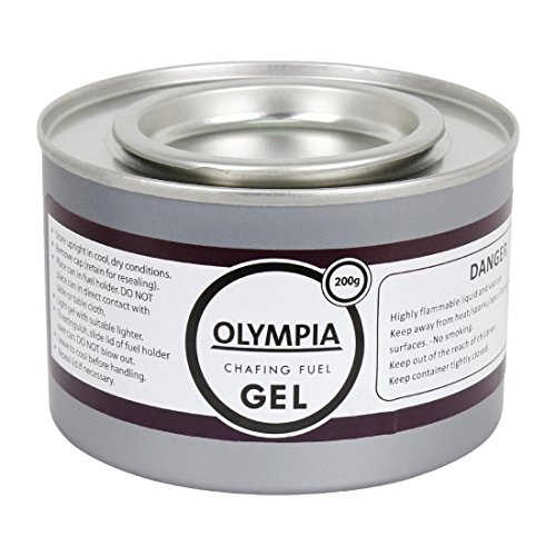 Olympia Gel Chafing Fuel 2-Stunden-Dosen (12er-Pack), leicht anzuzündender Bioethanol-Brennstoff, CE241 von Olympia