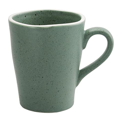 Olympia Chia Rustic Tee- & Kaffeebecher Set 340 ml/12 oz (6er Pack), Grünes Porzellan, Heiße Schokolade Becher, Mikrowellen- & Spülmaschinenfest, Reaktive Glasur, BS4034 Zertifiziert, DR805 von Olympia