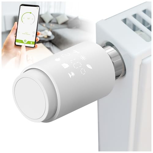 Olympia HT-02Y Smart WiFi-Thermostat | Heizkörperthermostat Smart mit Tuya-App, Alexa & Google | Einfache Installation & programmierbar | Heizungsthermostat | Komfortabel & energieeffizient | 1 STK. Olympia HT-02Y Smart WiFi-Thermostat | Heizkörperthermostat Smart mit Tuya-App, Alexa & Google | Einfache Installation & programmierbar | Heizungsthermostat | Komfortabel & energieeffizient | 1 STK. von Olympia