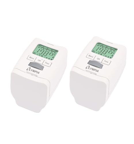 Olympia HT 430-22 Heizkörperthermostat 2er Set Elektronisches Heizungsthermostat Heizungsregler weiß programmierbar Zeitschaltuhr digital Olympia HT 430-22 Heizkörperthermostat 2er Set Elektronisches Heizungsthermostat Heizungsregler weiß programmierbar Zeitschaltuhr digital von Olympia