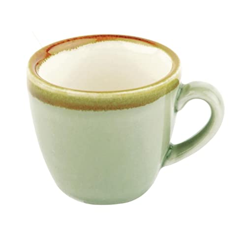 Olympia Kiln Espresso Kaffeetassen 85ml / 3oz (Packung mit 6), Moosfarbenes verglastes Porzellan, Chip Resistant, Mikrowelle / Spülmaschinenfest, Passend für Untertassen: GP239, GP345, GP361, GP477, GP476 von Olympia