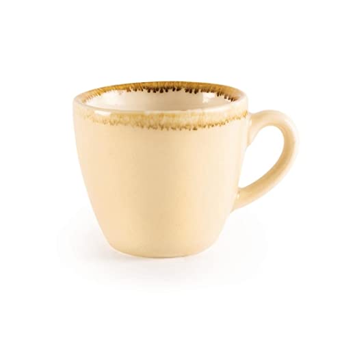 Olympia Kiln Espresso-Kaffeetassen 85ml / 3oz (6er Pack), Sandsteinfarbenes, verglastes Porzellan, mikrowellen- und spülmaschinenfest, passend zu Untertassen: GP239, GP345, GP361, GP477 - GP328 von Olympia