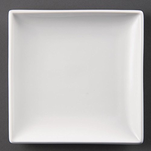 Olympia U154 Quadratischer Teller, 180 mm, 17,8 cm (12 Stück), Weiß von Olympia