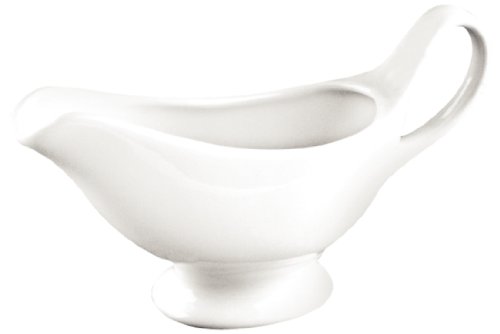 Olympia Whiteware Saucieren-Set, 340 ml (6 Stück), weiß, Porzellan – ofen-, mikrowellen-, gefrier- und spülmaschinenfest – hitze- und stoßfest, BS4034-zertifiziert für den Hotelgebrauch, U831 von Olympia