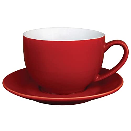 Olympia gk076 Café Cappuccino Cup, 340 ml, 12 oz, rot (12 Stück) von Olympia