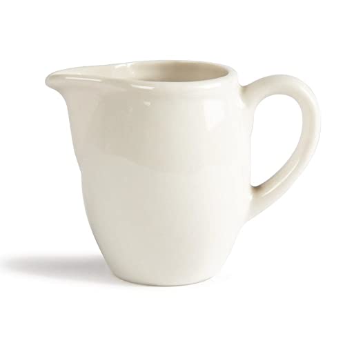 Olympia Milchkännchen-Set, 82 ml/2 7/8 oz (6er-Pack), Elfenbein, Porzellan – ofen-, mikrowellen- und spülmaschinenfest – hitze- und stoßfest, BS4034-zertifiziert für den Hotelgebrauch, U143 von Olympia