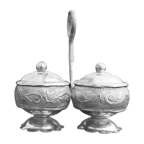 Om Pooja Shop Haldi Kumkum Behälter in reinem Silber Om Pooja Shop Haldi Kumkum Behälter in reinem Silber von Om Pooja Shop