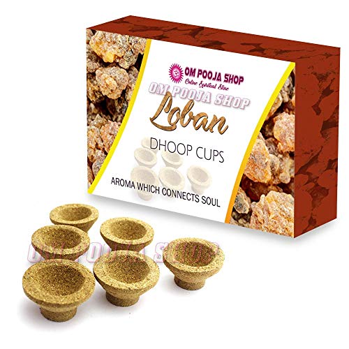 Om Pooja Shop Natürliche Loban Dhoop Becher – 100 Stück von Om Pooja Shop
