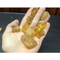 Roher Bernstein Calcit Kristall || Goldener Calcitstein von OmEarthCrystals