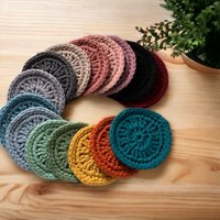 Untersetzer Aus Reiner Baumwolle - Handgemacht, Nachhaltig, Stilvolles Tischdeko-Accessoire, Geschenkidee, Boho Home Decor von OmaImaDesign