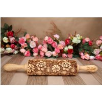 Lotus Prägung Graviert Strukturierte Nudelholz Springerle Keksform Geschenke Für Sie Geschenk Mama Prägung Nudelholz Backform Kekse von OmaMarta