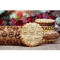 Monster Embossed Teigroller Gravierte Teigrolle Happy Halloween Geschenk Kekse Für Kind Geprägte Backen Fondant Cake Clay Monster Embossed Teigroller Gravierte Teigrolle Happy Halloween Geschenk Kekse Für Kind Geprägte Backen Fondant Cake Clay von OmaMarta