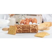 Ostern Ausstechform Osterhase Embossed Nudelholz Frohe Geschenke Mit Springerle Plätzchenform Backen von OmaMarta