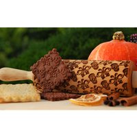 Schädel Geprägte Nudelholz Texturierte Walze Für Plätzchen Geprägte Teigwalze Geburtstagsgeschenk Liebhaber Geschenk Halloween Clay von OmaMarta