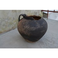 Sehr Altes Antikes Tongefäß - Rustikale Schüssel Antiker Tonkrug Keramikkrug Landhausdekor Haushaltswaren von OmaOmaOpaOpa