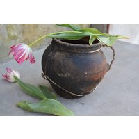 Sehr Altes Antikes Tongefäß - Rustikale Schüssel Antiker Tonkrug Keramikkrug Landhausdekor Haushaltswaren von OmaOmaOpaOpa