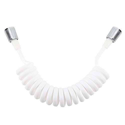 Flexibler Duschschlauch Flexibler explosionsgeschützter 3,5 mm dicker Gelenk-Teleskop-Duschschlauch Badzubehör Toiletten-Bidet-Spritzpistole(white) von Omabeta