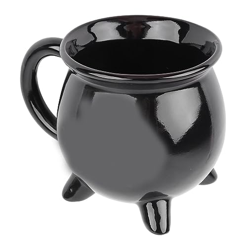 Hexenkessel-Tasse, Hexenkessel-Kaffeetasse, Schwarz Versiegelt, Auslaufsicher, für Halloween-Dekoration von Omabeta