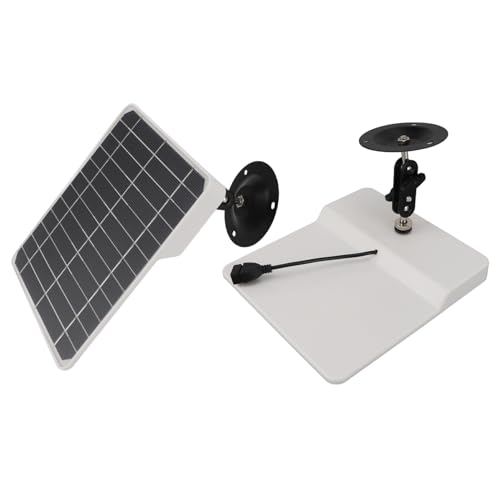 Omabeta 10W Solarpanel mit 360 Grad Einstellbarer Halterung für Überwachungskamera, Monokristalline Silicon Outdoor Solar Lading Panel für Zuhause, 6,5x7.09x0.79in von Omabeta