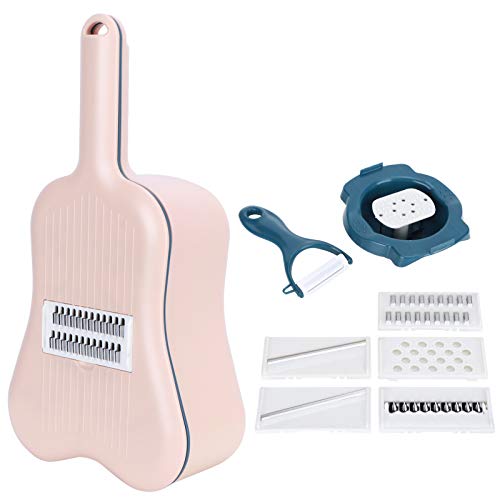 Omabeta 11pcs Gemüseschneider, Gemüsekäse -Reifenwerkzeug mit Abflusslöchern für die Vorbereitung von Küchern auf Hänge des Aufbewahrungsvorgangs (Staubiges Rosa) von Omabeta