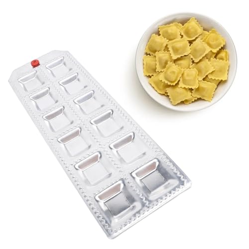 Omabeta 12 Lochquadrat Ravioli Maker Tablett, Aluminiumlegierung Nudelhersteller mit Einheitlichen Formen für Küchenkochrestaurants zu Hause Omabeta 12 Lochquadrat Ravioli Maker Tablett, Aluminiumlegierung Nudelhersteller mit Einheitlichen Formen für Küchenkochrestaurants zu Hause von Omabeta