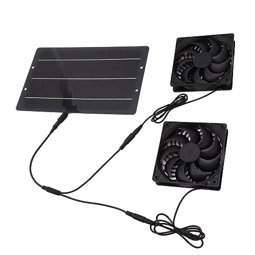 Omabeta 12 V 10W Solarpanel -Lüfterkit, Wetterfeste Solarantrieb mit Zwei Abgaslüftungslüftungswand für Hühnerbummel Gewächshäuser Schuppen Omabeta 12 V 10W Solarpanel -Lüfterkit, Wetterfeste Solarantrieb mit Zwei Abgaslüftungslüftungswand für Hühnerbummel Gewächshäuser Schuppen von Omabeta