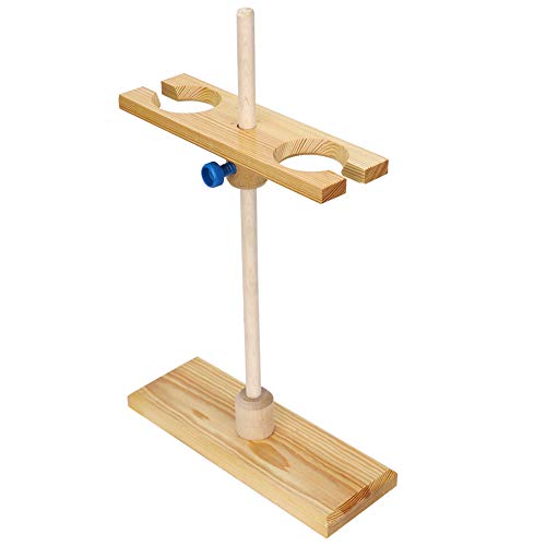 Omabeta 2 Loch Trichter Stand Holztrichterregalhalter, Einstellbare Höhe, Hält 2 Trichter Professionelles Design Leicht zu Transportieren und zu Benutzen, Holz, Bequem zu Reinigen von Omabeta