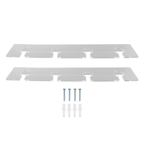 Omabeta 2pcs Acryl -Weinglashalter, Wandmontierte Stammgeschirrpersonen Hält 8 Gläser Unter Kabinett Aufbewahrung für Küchenbar Party (Klar) von Omabeta