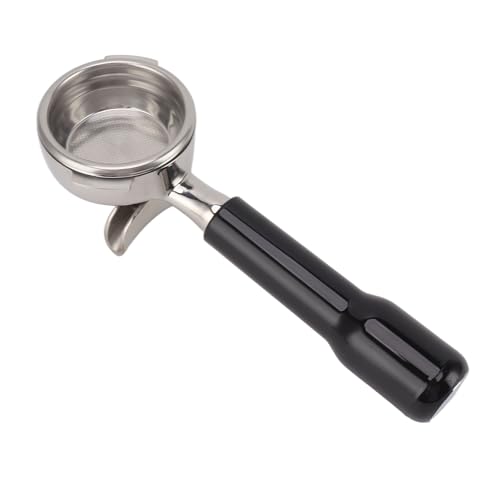 Omabeta 58 Mm Kaffee -Portafilter, Kaffeefilterhalter Edelstahl 2 Ohren Abnehmbarer Filterkorb Zum Austausch (Schwarz) von Omabeta