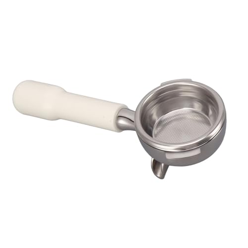 Omabeta 58 Mm Kaffee -Portafilter, Kaffeefilterhalter Edelstahl 2 Ohren Abnehmbarer Filterkorb Zum Austausch (Weiß) von Omabeta