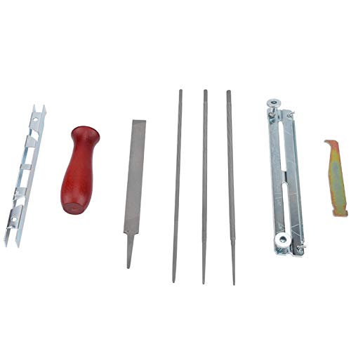 Omabeta Chainsaw Sharpener File Tool Kit 8-teilig/Set Chainsaw Files Depth Kettensäge Flat File Depth Filing Guide Halter zum Schärfen von Filing von Omabeta