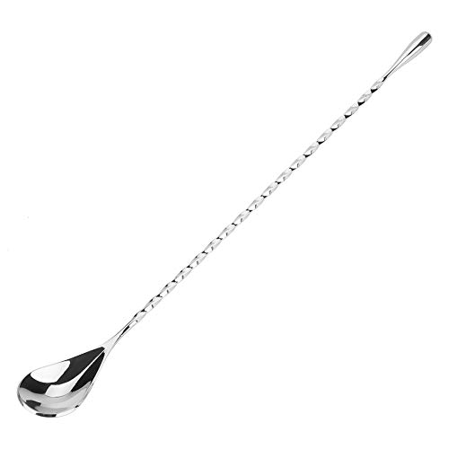 Omabeta Edelstahl Cocktail Löffel Bar Löffel Mischen für Getränke Rühren Misch Layer Ing mit Langem Griff für Barkeeper Bar Cafe Home (Silber #04) von Omabeta