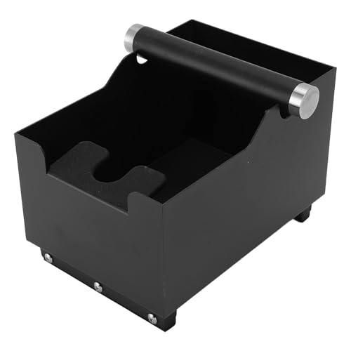 Omabeta Kaffee-Abklopfbehälter mit Abnehmbarer Stange, Kaffeesatzbehälter aus Stahl mit Rutschfestem Boden für den Küchenladen von Omabeta